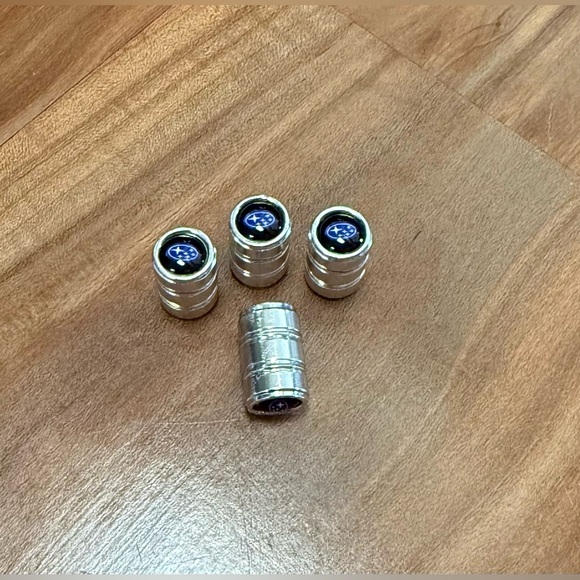 Subaru tire valve stem caps set of 4 - Picture 2 of 2